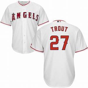 Los Angeles Angels Mike Trout White Jersey